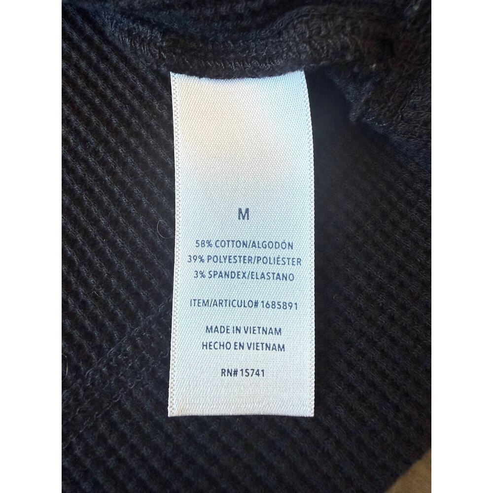 Splendid Womens Waffle Knit Hooded Cardigan M Black Loungewear Cozy Open Front - Picture 9 of 10